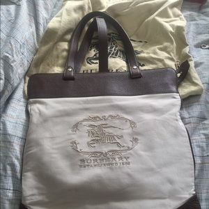 Burberry roll up tote